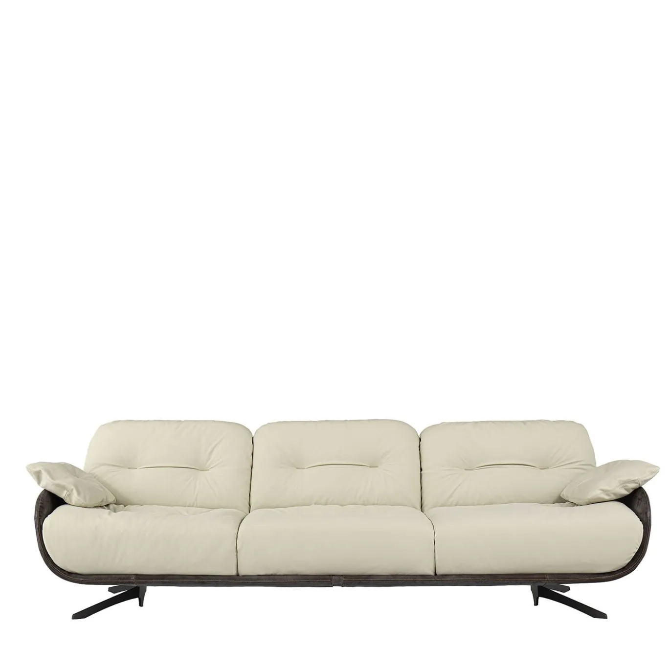 Divano Ayton in pelle bianca