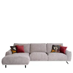 Divano Boboli con chaise longue grigio chiaro