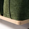 Divano Boboli in Tessuto Verde con Base in Legno