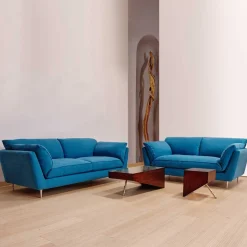 Divano Casquet in blu pavone