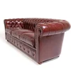 Divano Chesterfield pelle rosso rubino