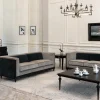 Divano classico Balmoral blu e grigio