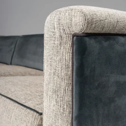 Divano classico Balmoral blu e grigio
