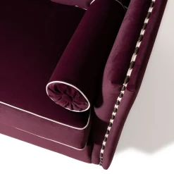 Divano classico Bramante velluto bordeaux