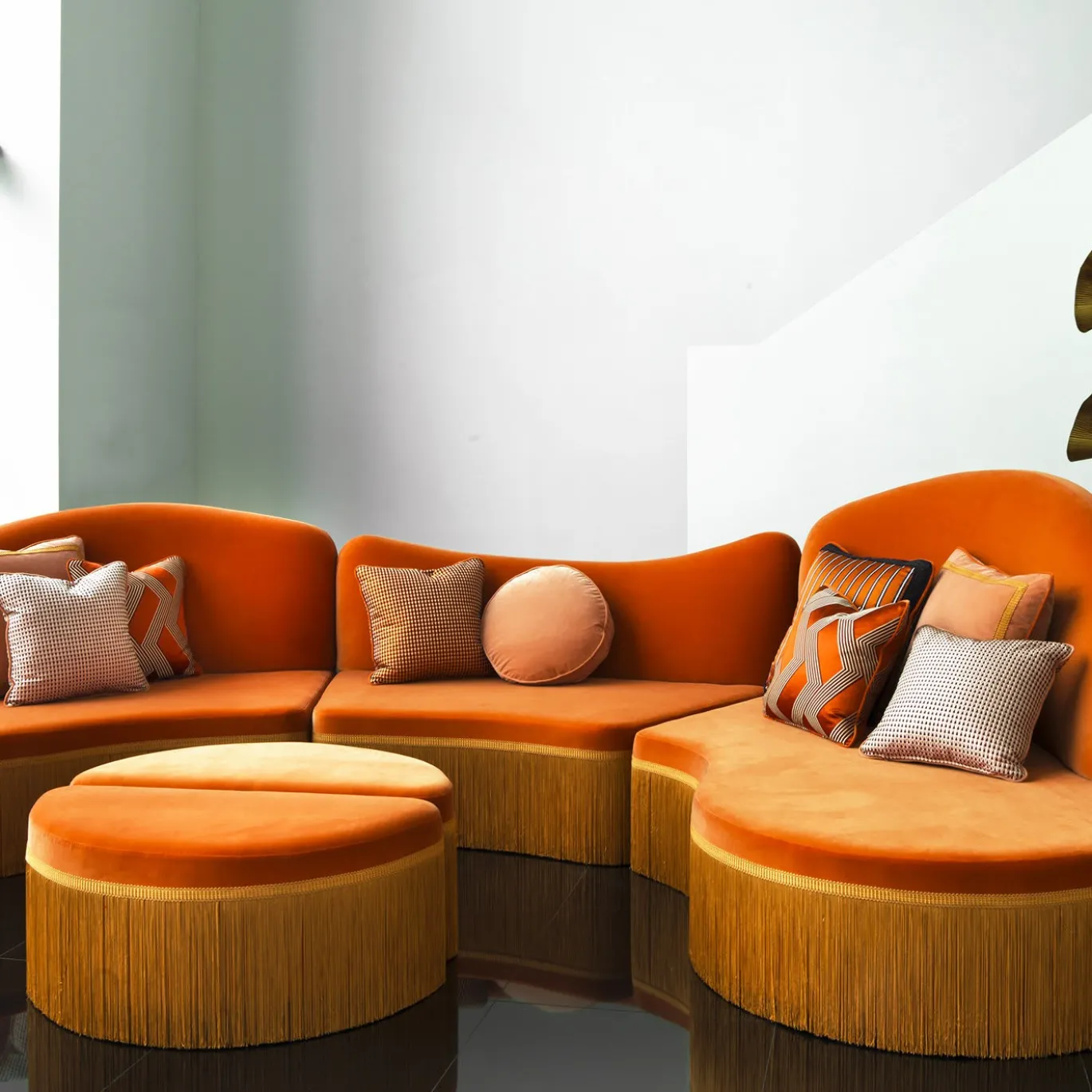 Divano componibile a 3 pezzi Wave Orange #2