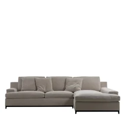 Divano componibile in tessuto grigio Hugo