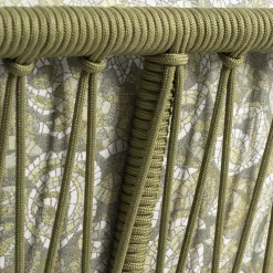 Divano con struttura in acciaio intrecciato Maya Verde