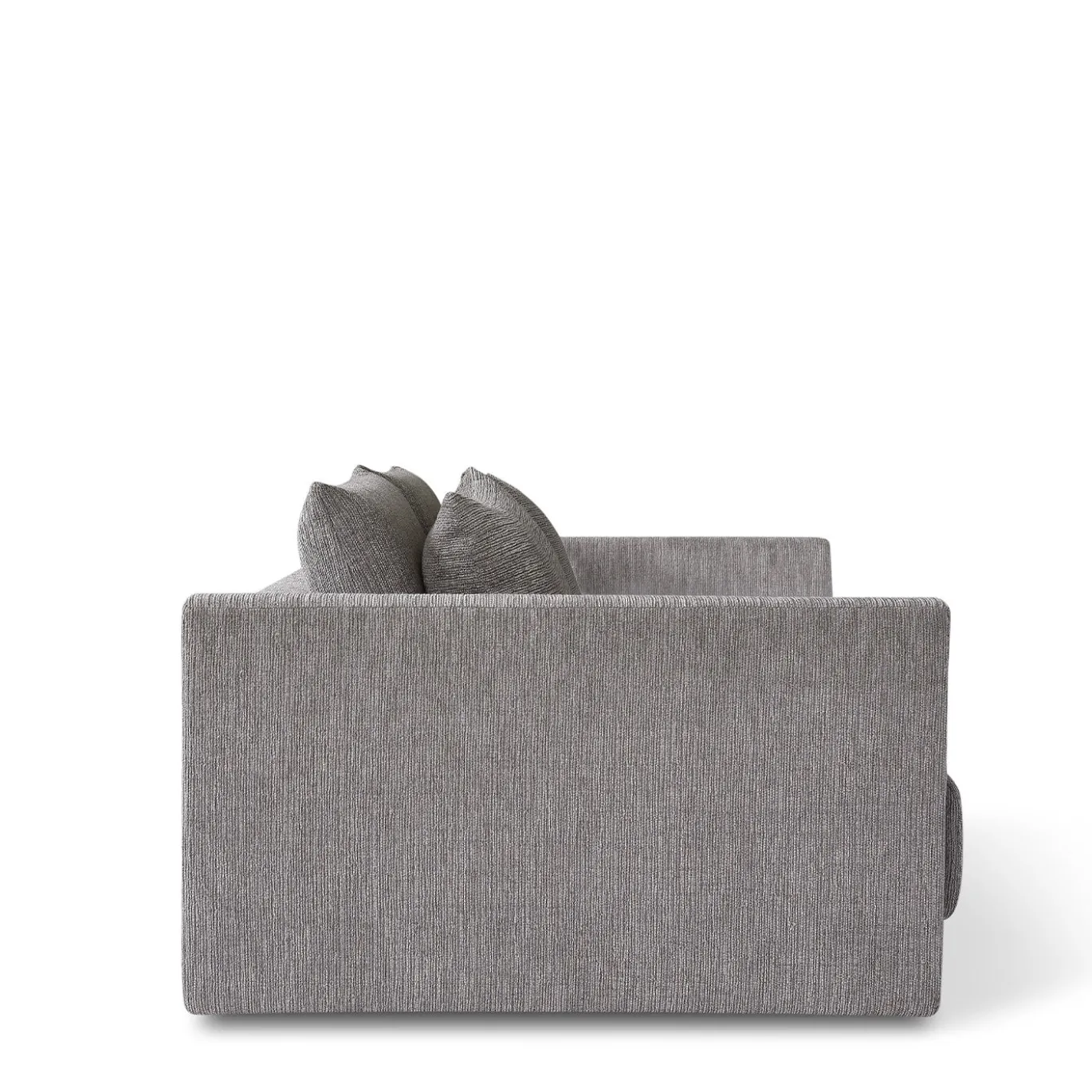 Divano Cox Grigio con Braccioli Morbidi e Curvi