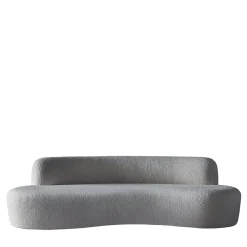 Divano Curvy Mono in tessuto bianco di Paola Navone