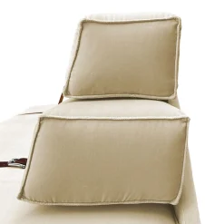 Divano Docker in velluto bianco crema