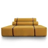 Divano Docker in velluto giallo oro