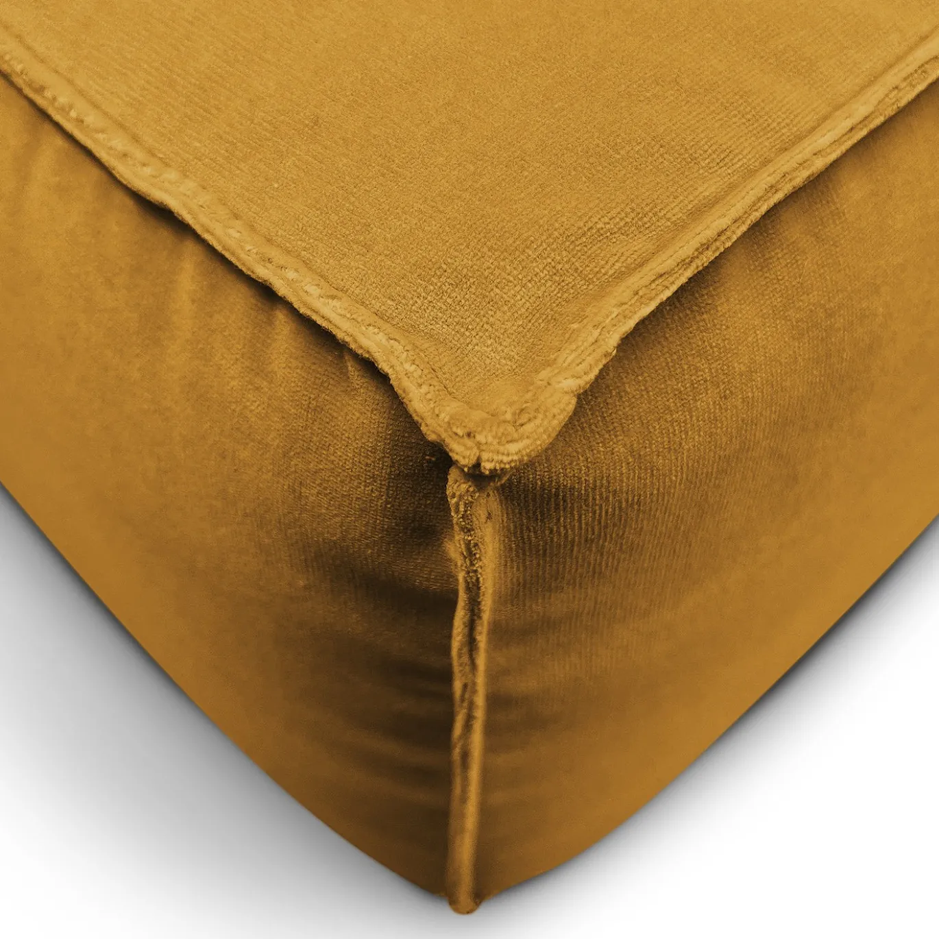 Divano Docker in velluto giallo oro