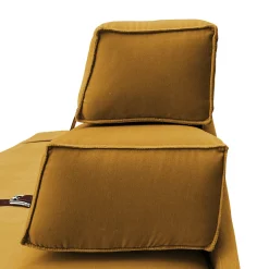 Divano Docker in velluto giallo oro