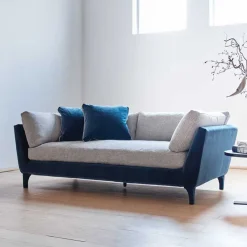 Divano Eva Bio in Velluto Blu