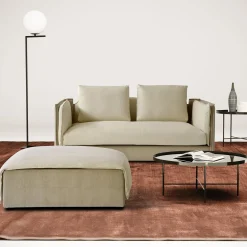 Divano Foy a Due Posti Beige di Baldessari & Baldessari