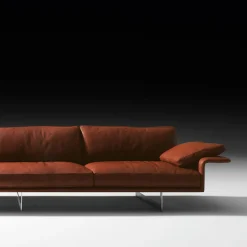 Divano in pelle marrone Alato