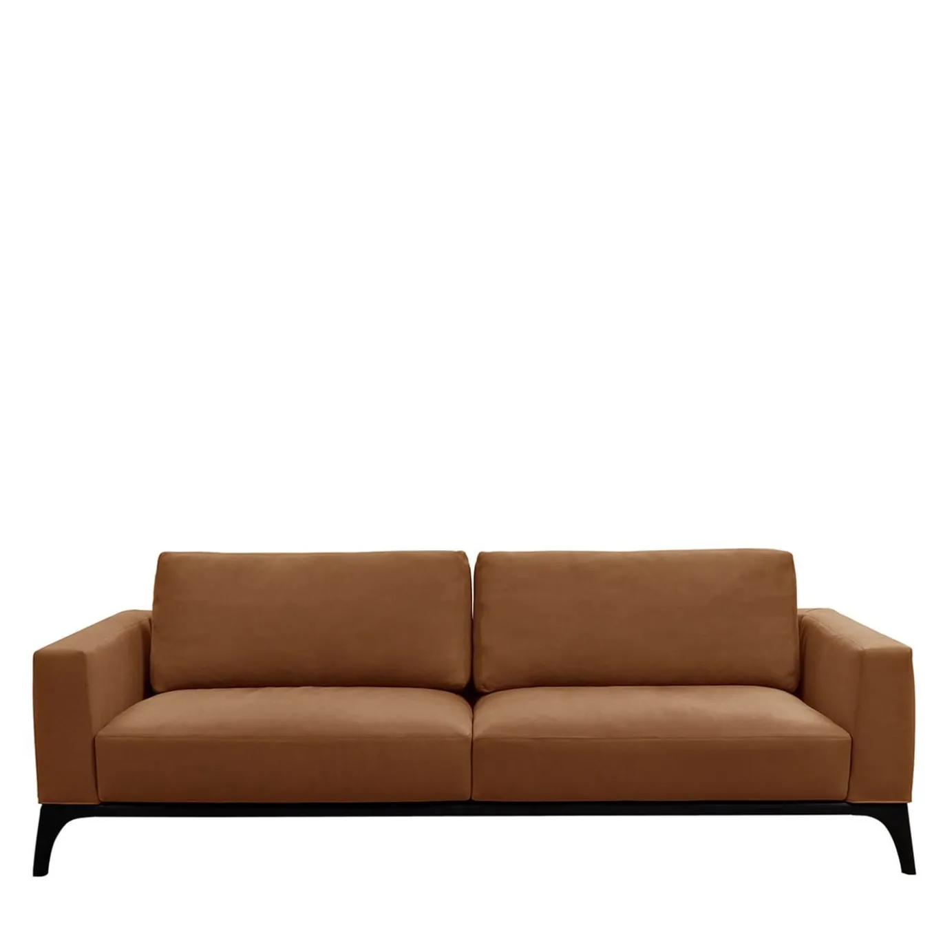 Divano in pelle Milano Cookie-Brown di Giuseppe Manzoni