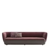 Divano in pelle Swan Bordeaux