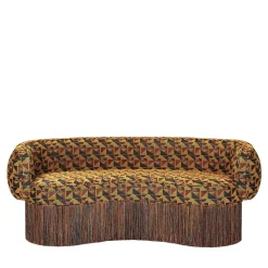 Divano in tessuto jacquard multicolore Pirouette Beans