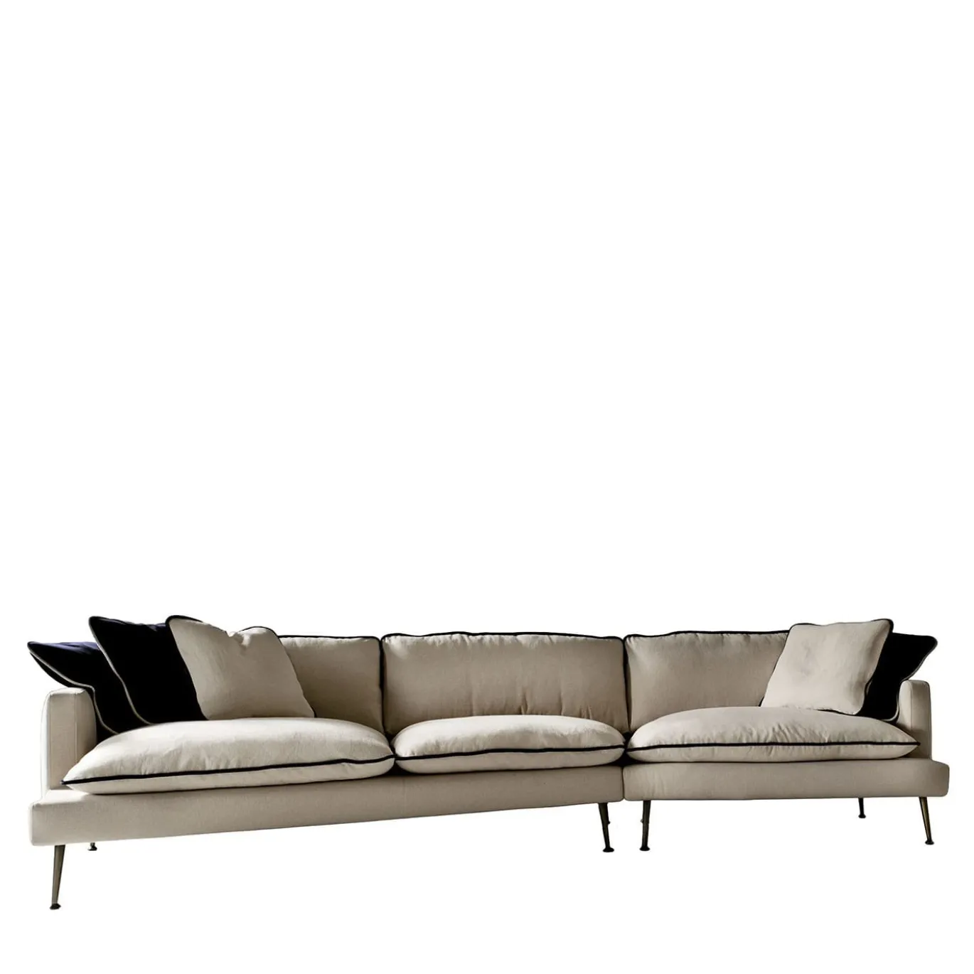 Divano Island Modular bianco e nero
