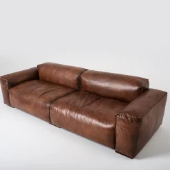 Divano Lazy pelle marrone