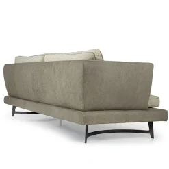 Divano Martin grigio con base in metallo