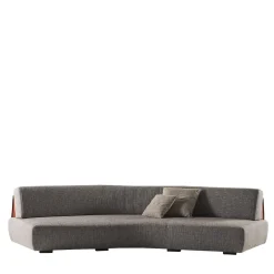 Divano Mistral Curved grigio e rosso
