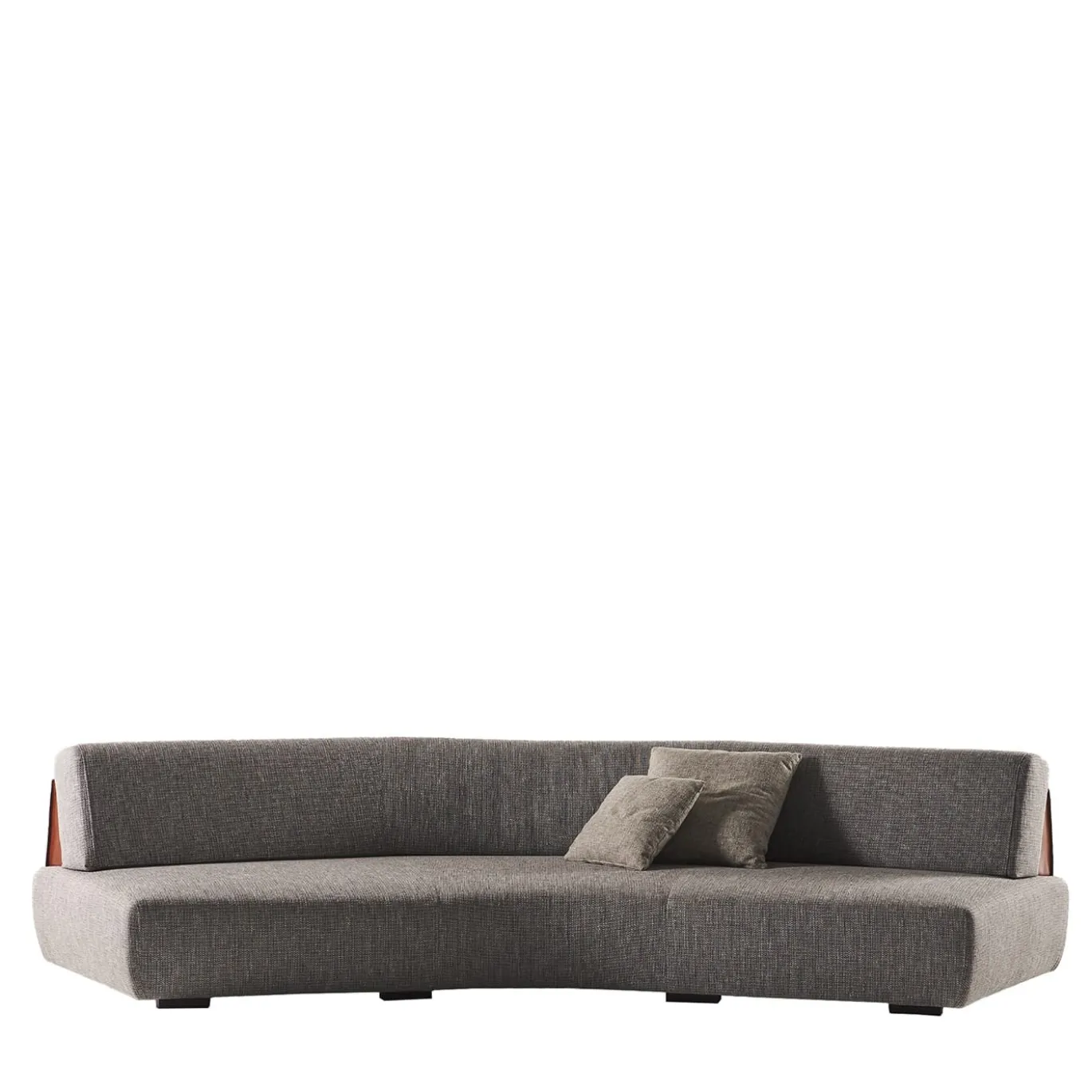Divano Mistral Curved grigio e rosso