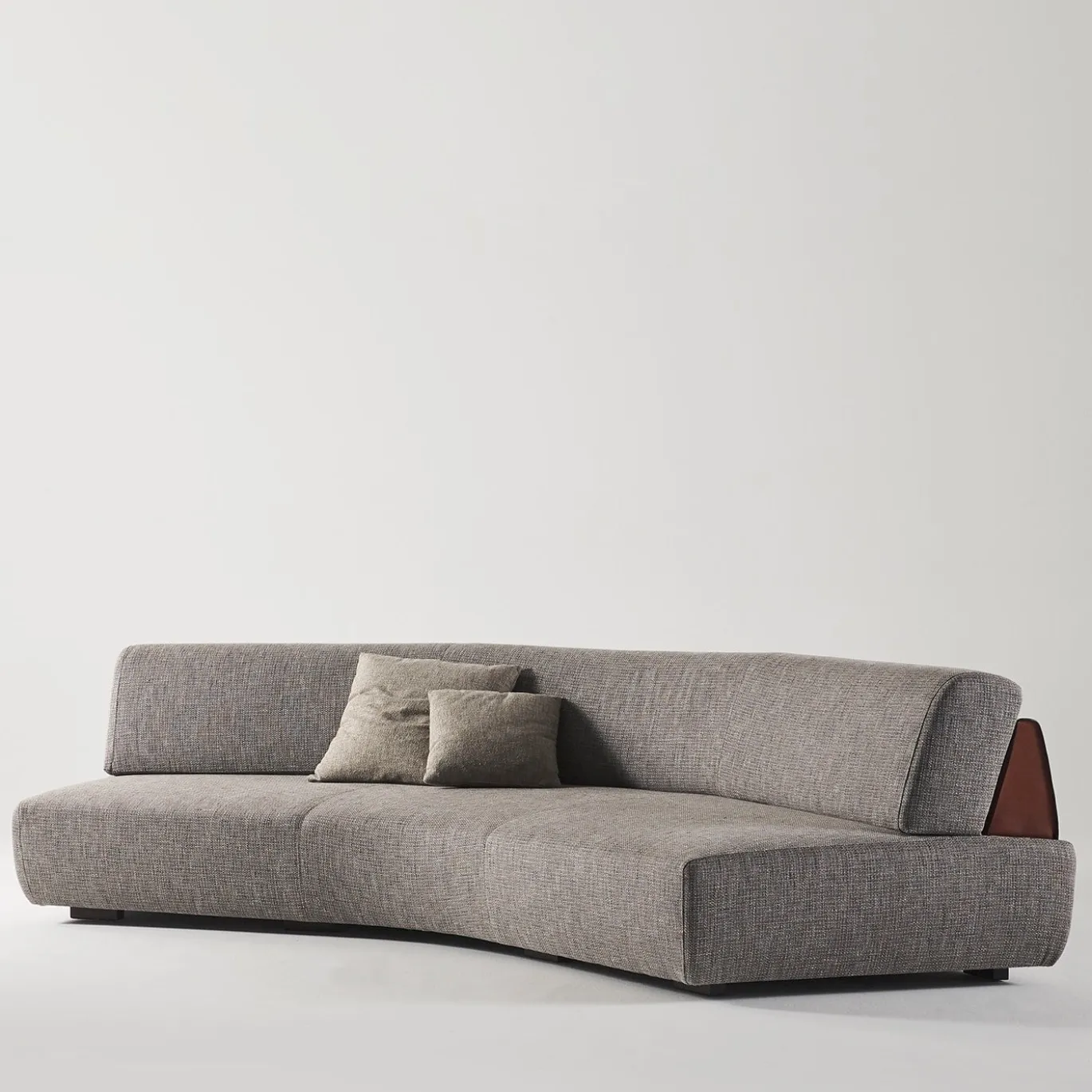 Divano Mistral Curved grigio e rosso