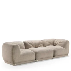 Divano Modulabile Beige 3 Posti Leisure di Lorenza Bozzoli