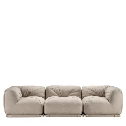 Divano Modulabile Beige 3 Posti Leisure di Lorenza Bozzoli