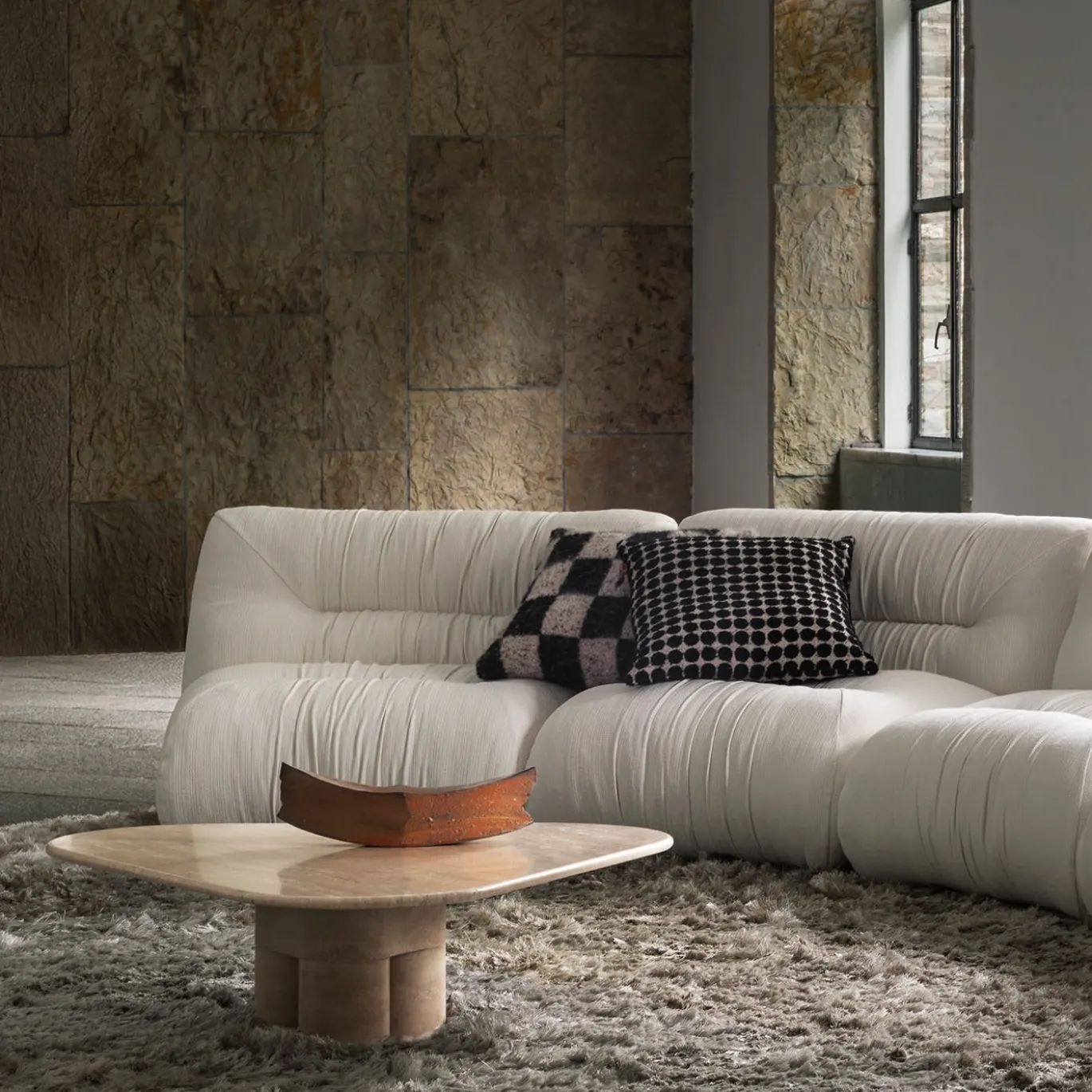 Divano Modulabile Bianco Mambo di Lorenza Bozzoli
