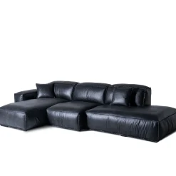 Divano Modulabile Placido in Pelle Antracite
