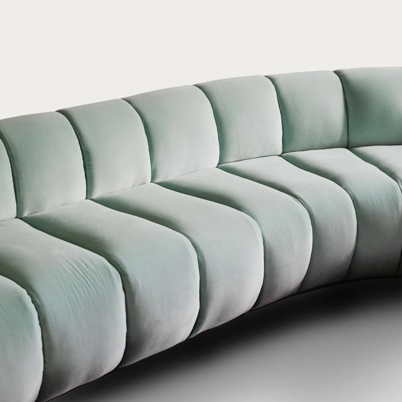 Divano modulare azzurro Les Baguettes