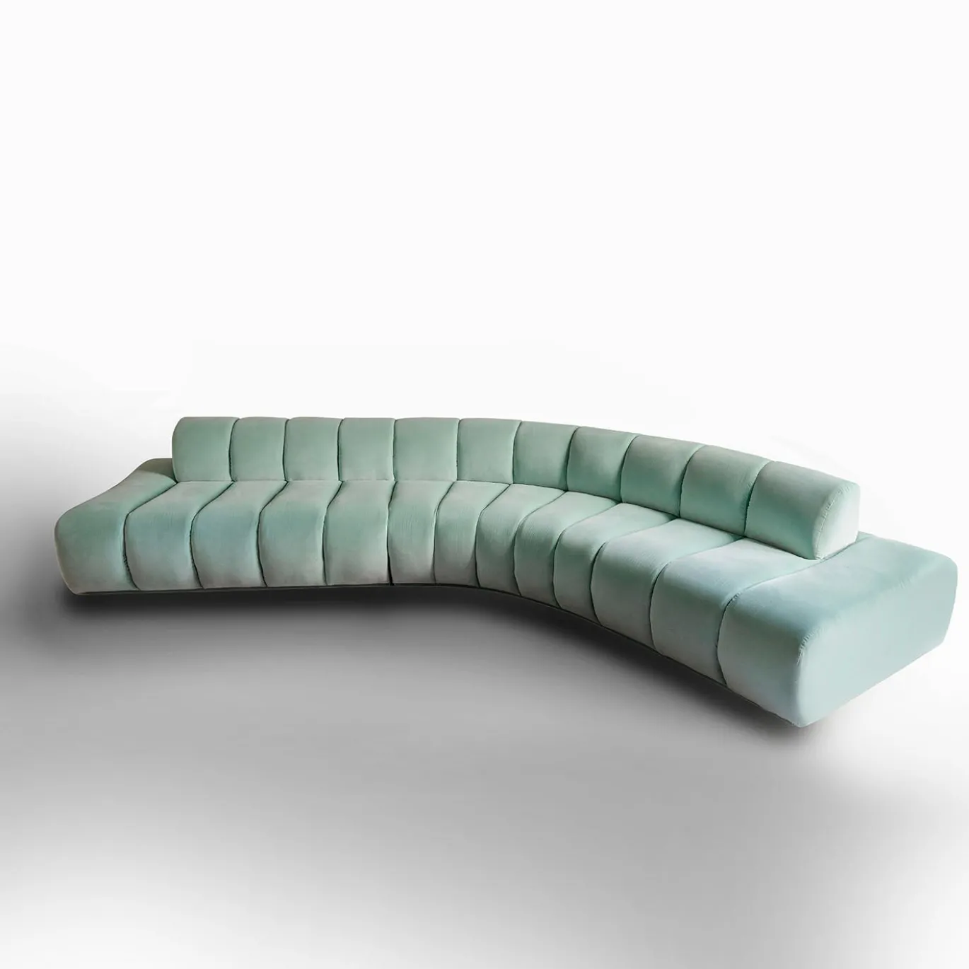 Divano modulare azzurro Les Baguettes