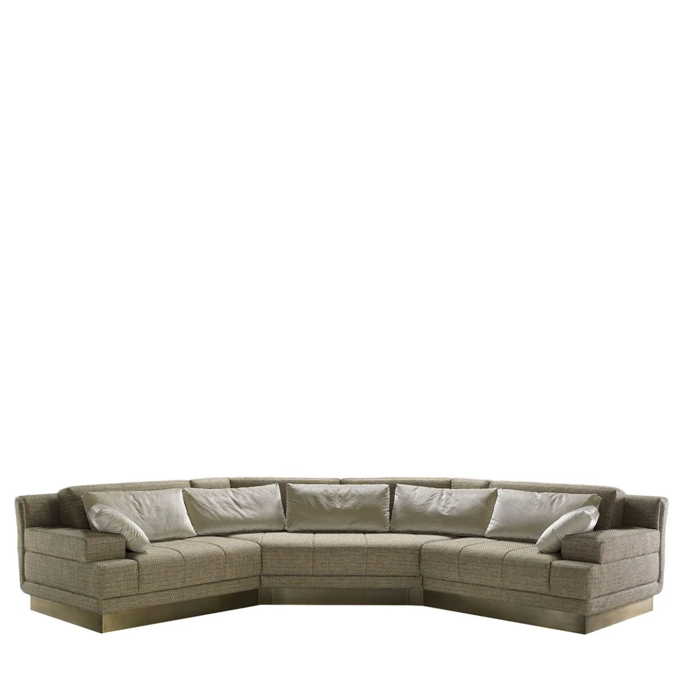 Divano modulare Boulevard Melange marrone e grigio