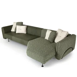 Divano modulare SHIFU in pelle verde