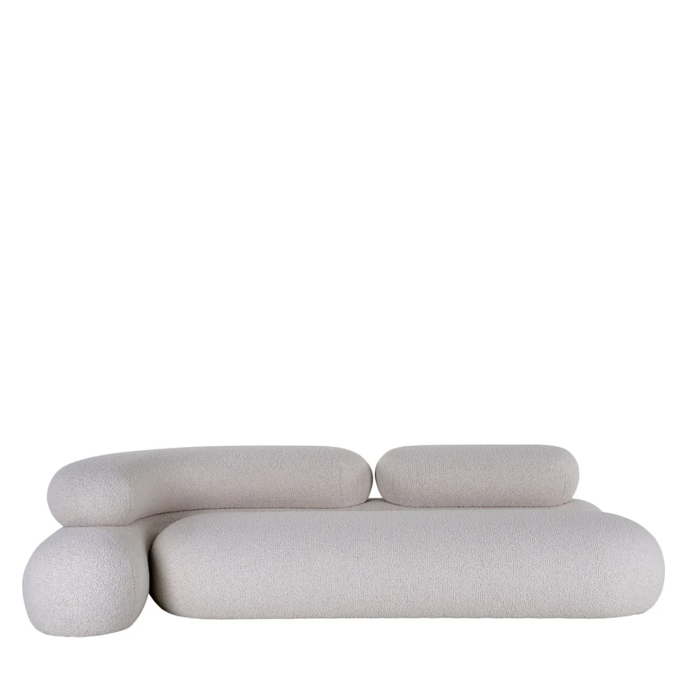 Divano Nefelibata bianco in jacquard bielastico