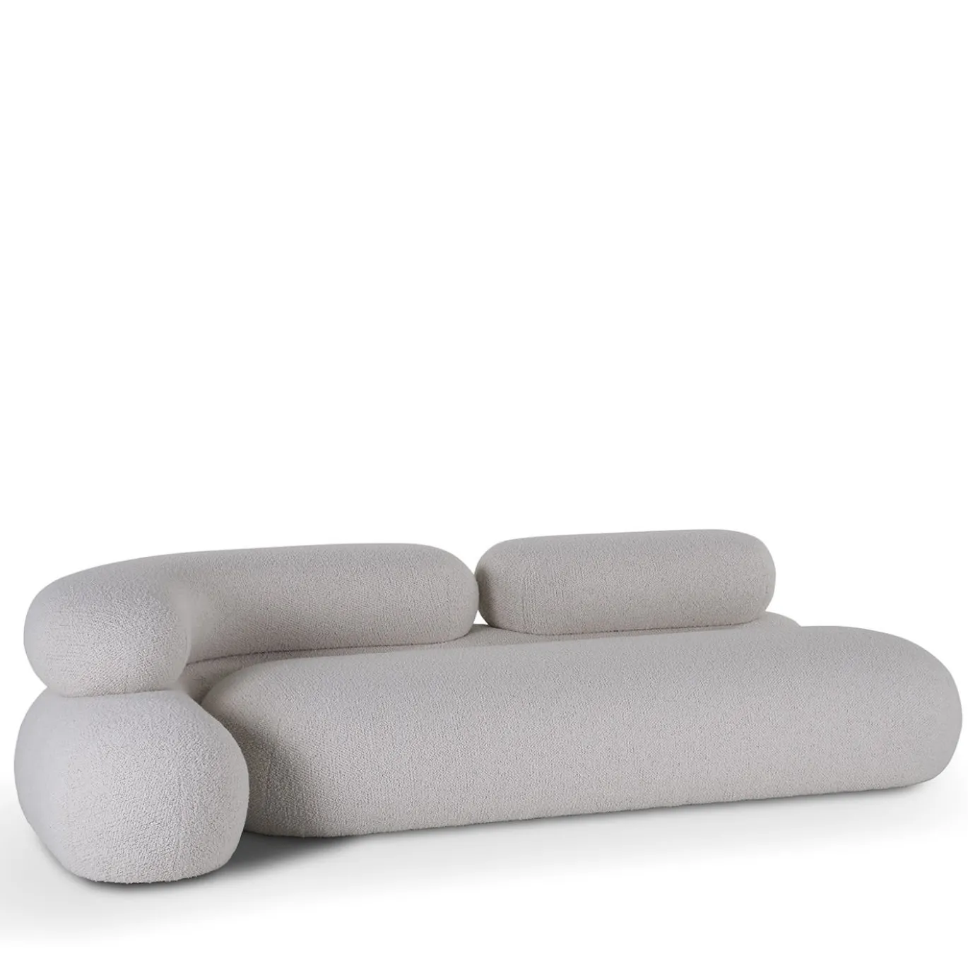 Divano Nefelibata bianco in jacquard bielastico