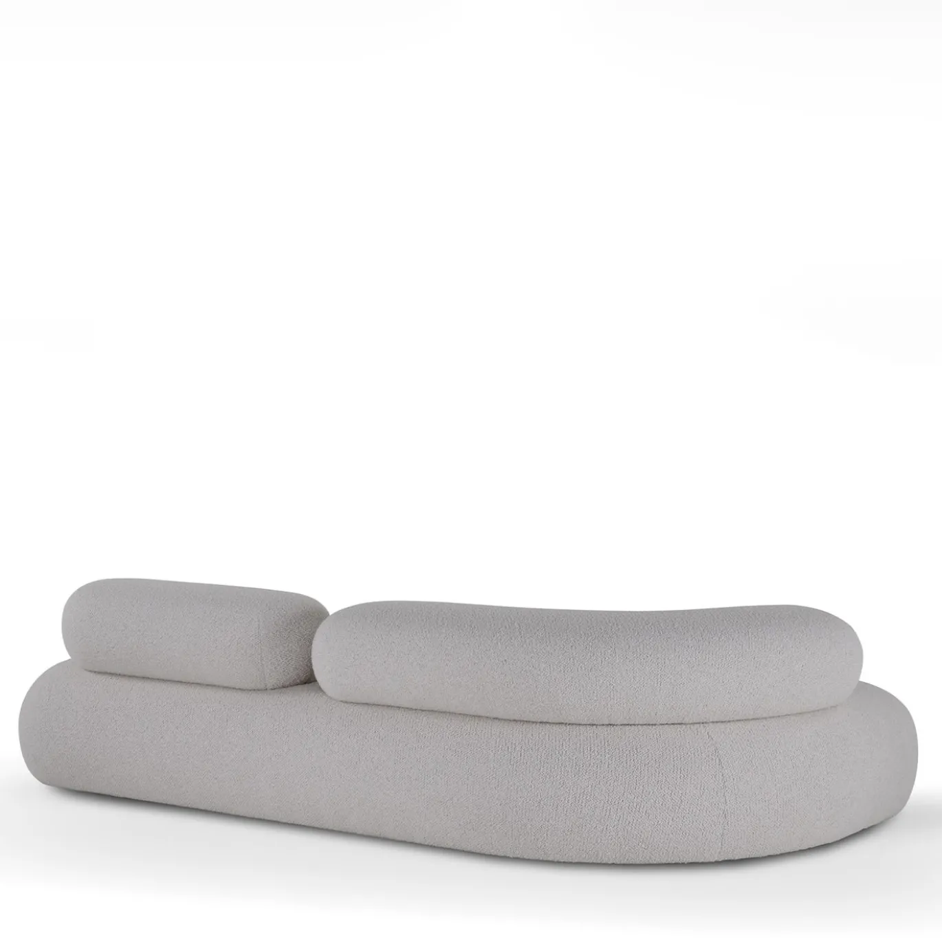 Divano Nefelibata bianco in jacquard bielastico