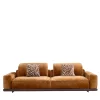 Divano Normand Arancione con Base in Legno