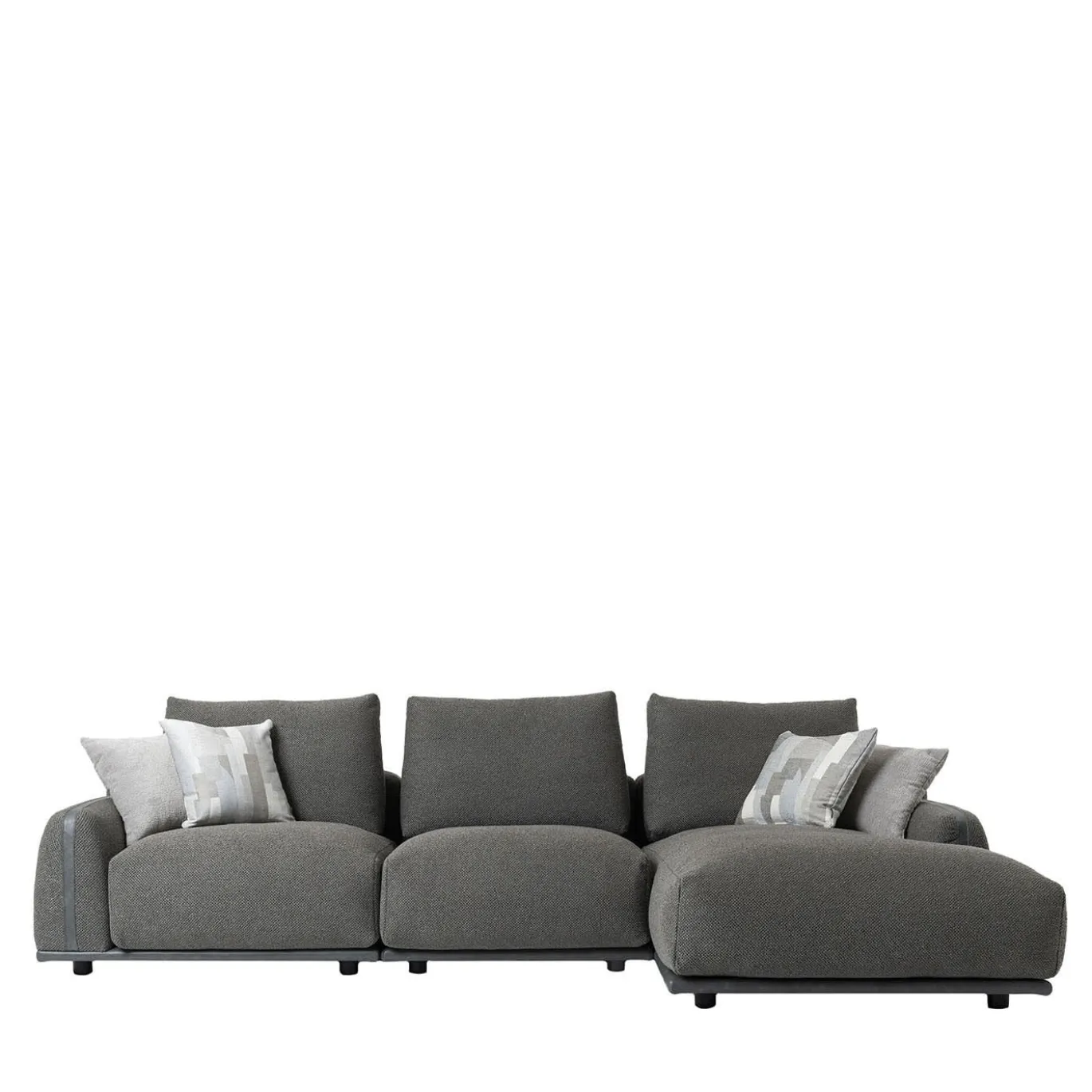 Divano Paloma con chaise longue grigio antracite
