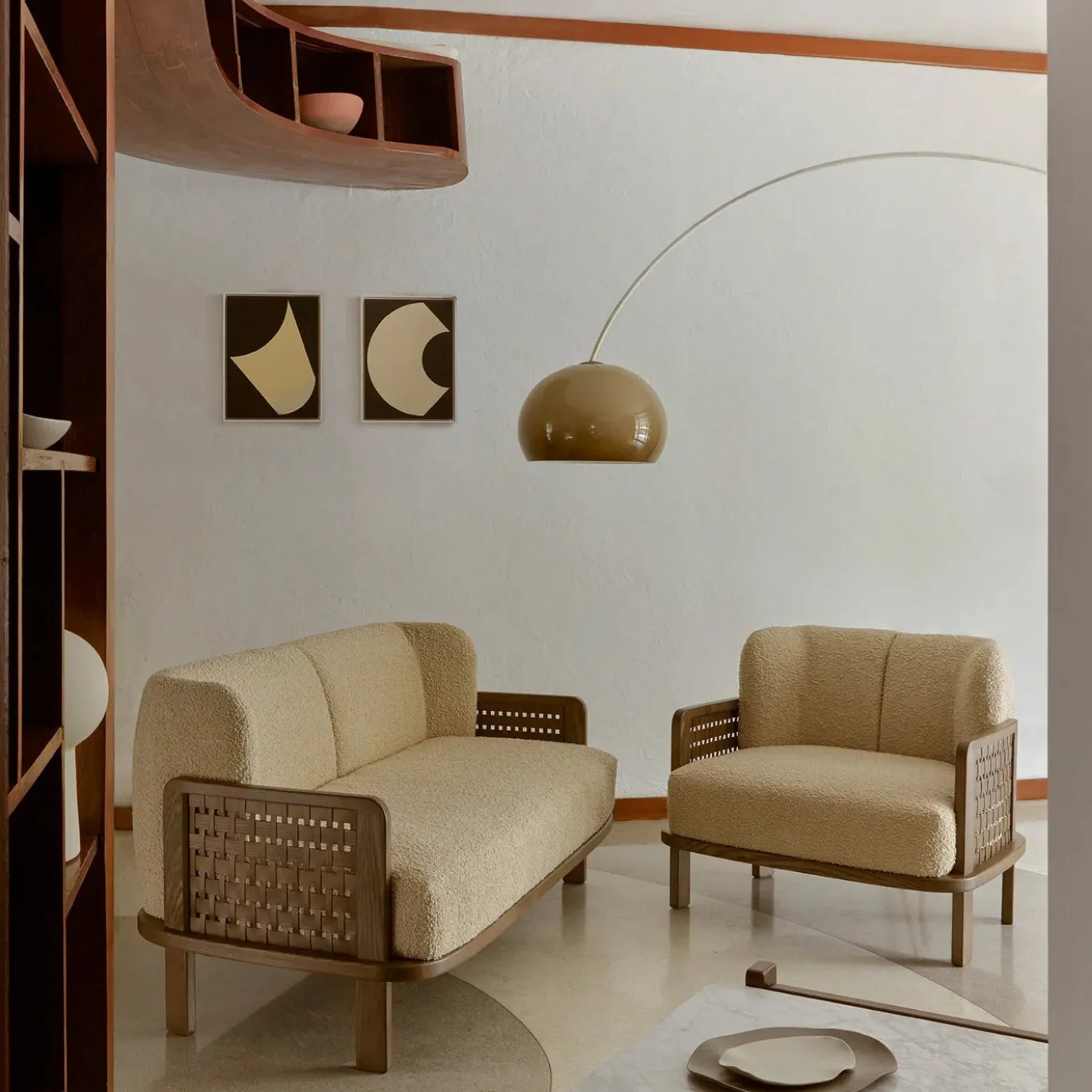 Divano Raquette 181 Beige di Cristina Celestino