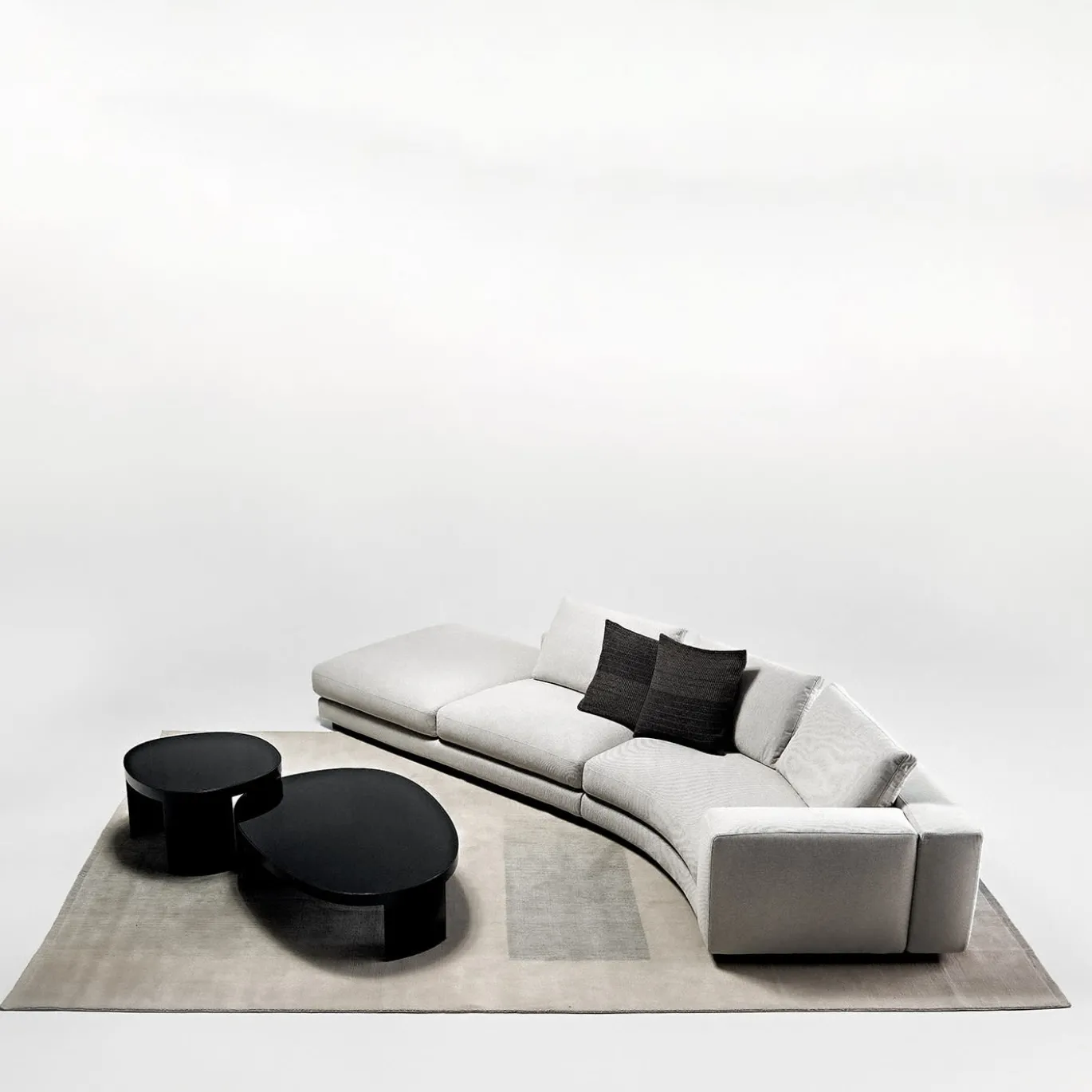 Divano Rio Curved Modular Beige di Ludovica + Roberto Palomba