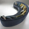 Divano Ritz curvo blu