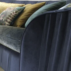 Divano Ritz curvo blu