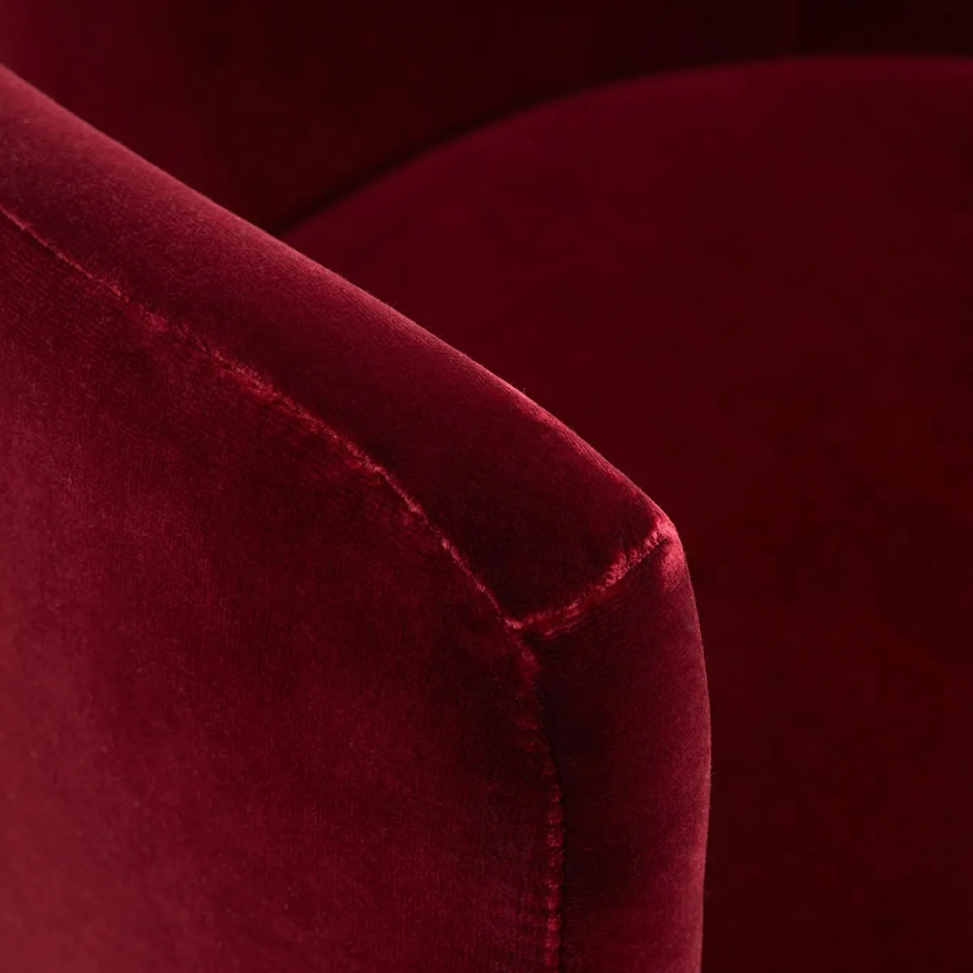 Divano Riviera in velluto rosso