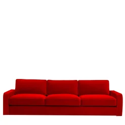 Divano Romeo in Velluto Rosso