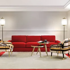 Divano Romeo in Velluto Rosso