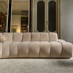 Divano rosa in legno massiccio Les Baguettes